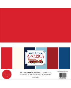 Carta Bella God Bless America 12x12 Inch Coordinating Solids Paper Pack (CBGBA136015) (OUTLET) Carta Bella God Bless America 12x12 Inch Coordinating Solids Paper Pack (CBGBA136015) (OUTLET)