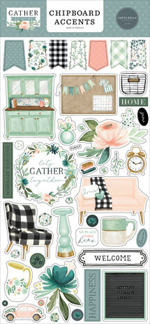 Carta Bella Gather At Home Chipboard Accents (CBGH143021) (OUTLET)