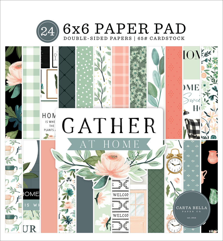 Carta Bella Gather At Home 6x6 Inch Paper Pad (CBGH143023) (OUTLET) Carta Bella Gather At Home 6x6 Inch Paper Pad (CBGH143023) (OUTLET)