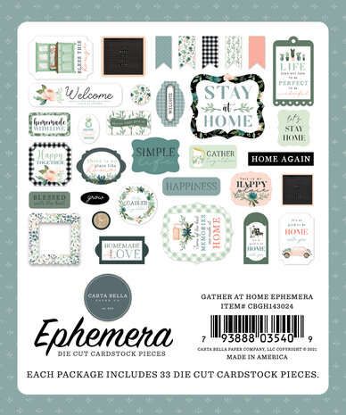 Carta Bella Gather At Home Ephemera (CBGH143024) (OUTLET)