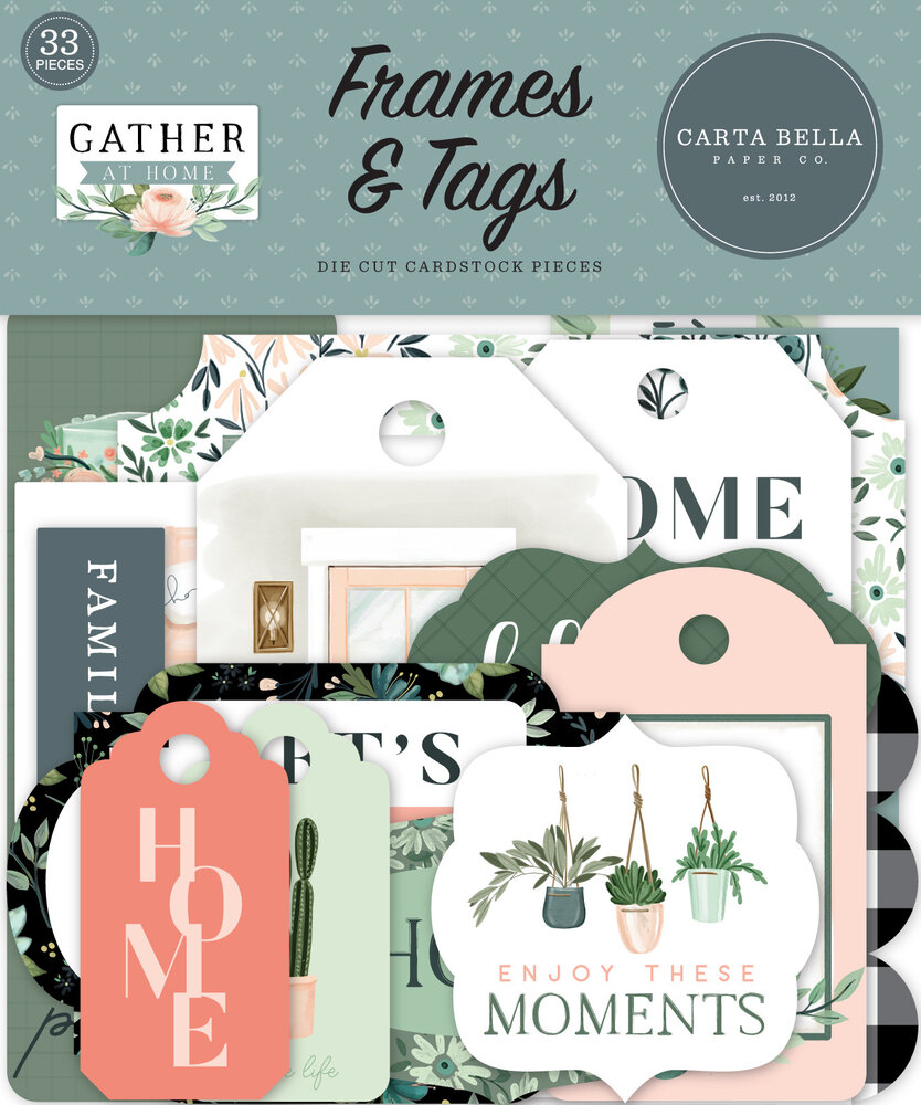 Carta Bella Gather At Home Frames & Tags (CBGH143025) (OUTLET)