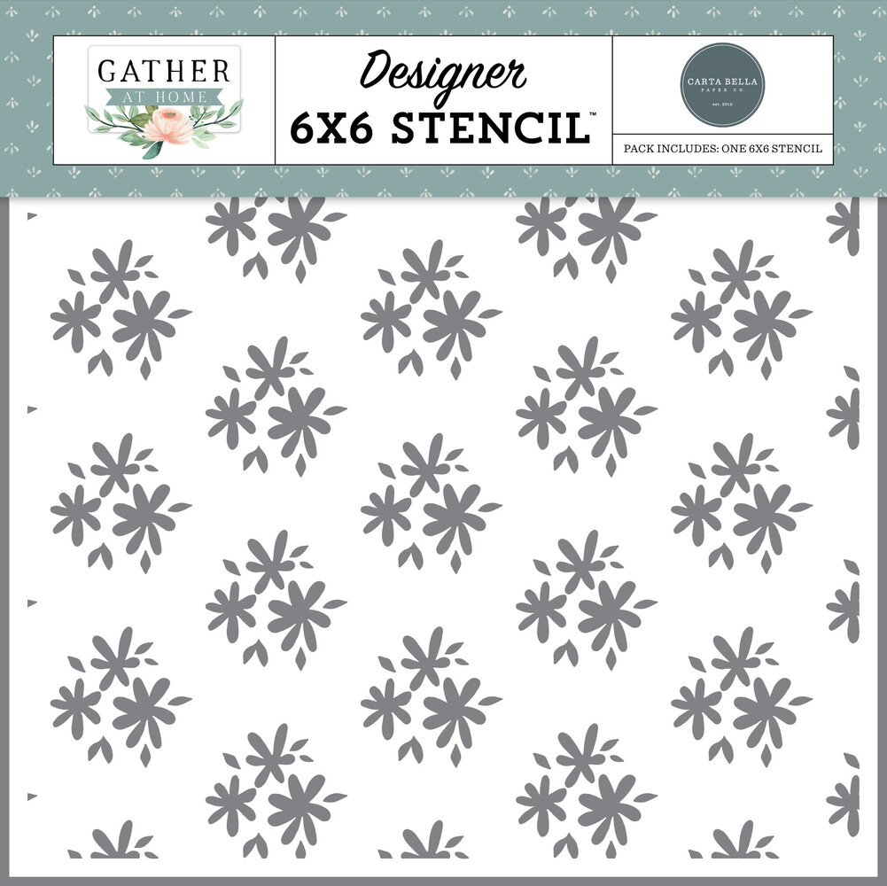 Carta Bella Flower Clusters Stencil (CBGH143034) (OUTLET)