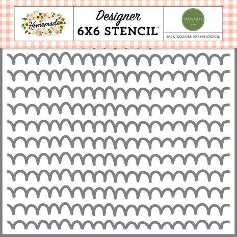 Carta Bella Life Is Sweet Scallops Stencil (CBH158033) (OUTLET)