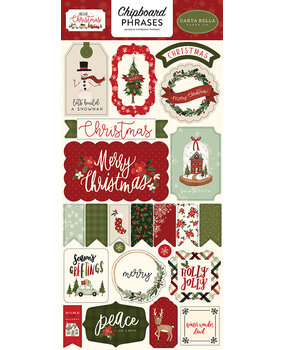 Carta Bella Hello Christmas 6x13 Inch Chipboard Phrases (CBHC124022) (OUTLET) Carta Bella Hello Christmas 6x13 Inch Chipboard Phrases (CBHC124022) (OUTLET)