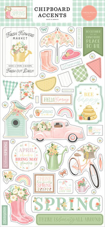 Carta Bella Here Comes Spring Chipboard Accents (CBHCS352021) (OUTLET)