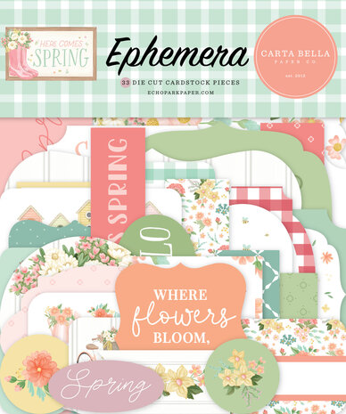 Carta Bella Here Comes Spring Ephemera (CBHCS352024) (OUTLET)