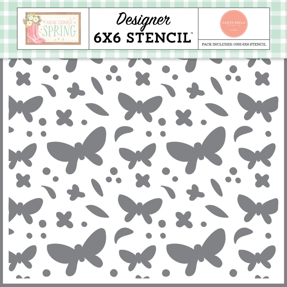 Carta Bella Friendly Butterfly Skies Stencil (CBHCS352034) (OUTLET) Carta Bella Friendly Butterfly Skies Stencil (CBHCS352034) (OUTLET)