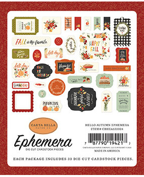 Carta Bella Hello Autumn Ephemera (CBHEA122024) (OUTLET) Carta Bella Hello Autumn Ephemera (CBHEA122024) (OUTLET)