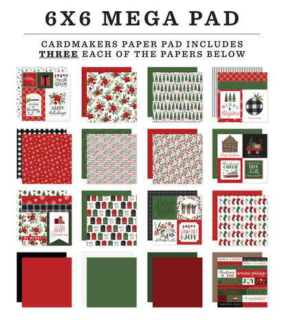 Carta Bella Home For Christmas 6x6 Inch Cardmakers Mega Pad (CBHFC139031) (OUTLET) Carta Bella Home For Christmas 6x6 Inch Cardmakers Mega Pad (CBHFC139031) (OUTLET)