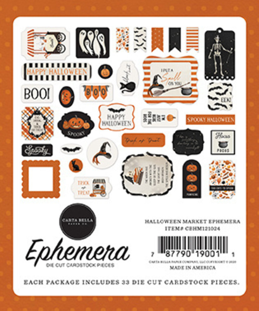 Carta Bella Halloween Market Ephemera (CBHM121024) (OUTLET)