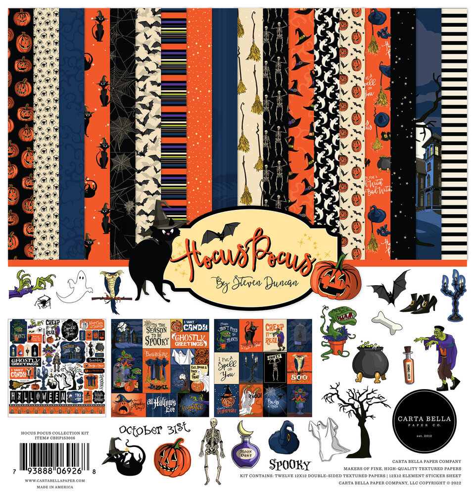 Carta Bella Hocus Pocus 12x12 Inch Collection Kit (CBHP153016) (OUTLET)