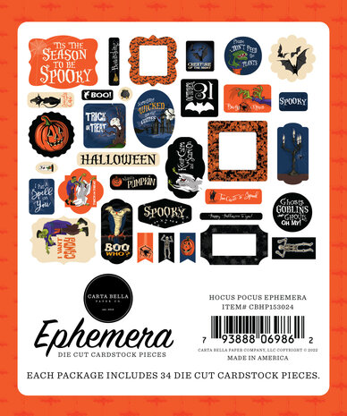 Carta Bella Hocus Pocus Ephemera (CBHP153024) (OUTLET) Carta Bella Hocus Pocus Ephemera (CBHP153024) (OUTLET)
