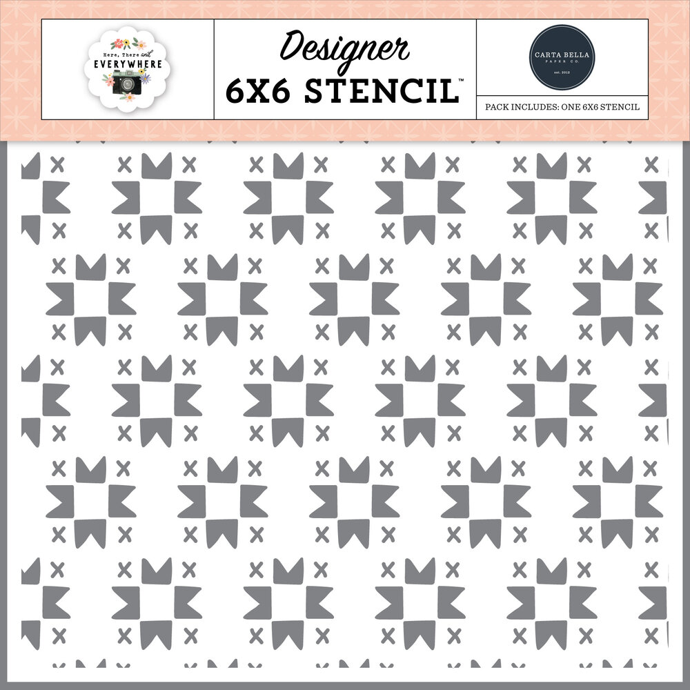 Carta Bella Quilted Pattern Stencil (CBHTE308033) (OUTLET)