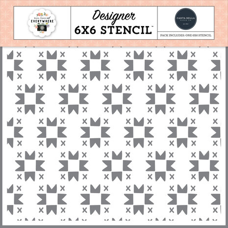Carta Bella Quilted Pattern Stencil (CBHTE308033) (OUTLET)