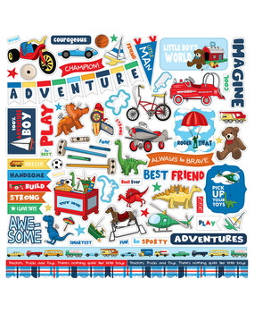 Carta Bella Little Boy 12x12 Inch Element Sticker (CBLB160014) (OUTLET)