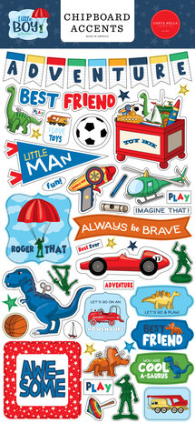 Carta Bella Little Boy Chipboard Accents (CBLB160021) (OUTLET)