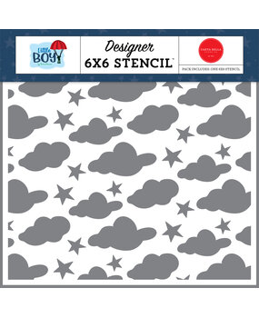 Carta Bella Cool Clouds And Stars Stencil (CBLB160033) (OUTLET)