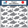 Carta Bella Cool Clouds And Stars Stencil (CBLB160033) (OUTLET)
