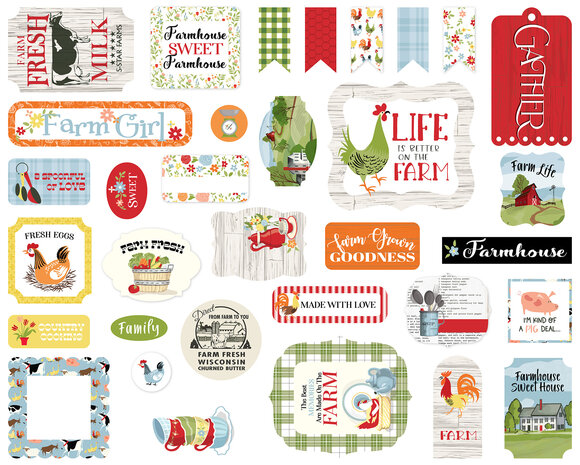 Carta Bella Farmhouse Living Ephemera (CBLIV145024) (OUTLET)