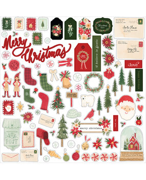 Carta Bella Letters To Santa 12x12 Inch Element Sticker (CBLS155014) (OUTLET)