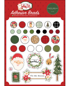 Carta Bella Letters To Santa Adhesive Brads (CBLS155020) (OUTLET)