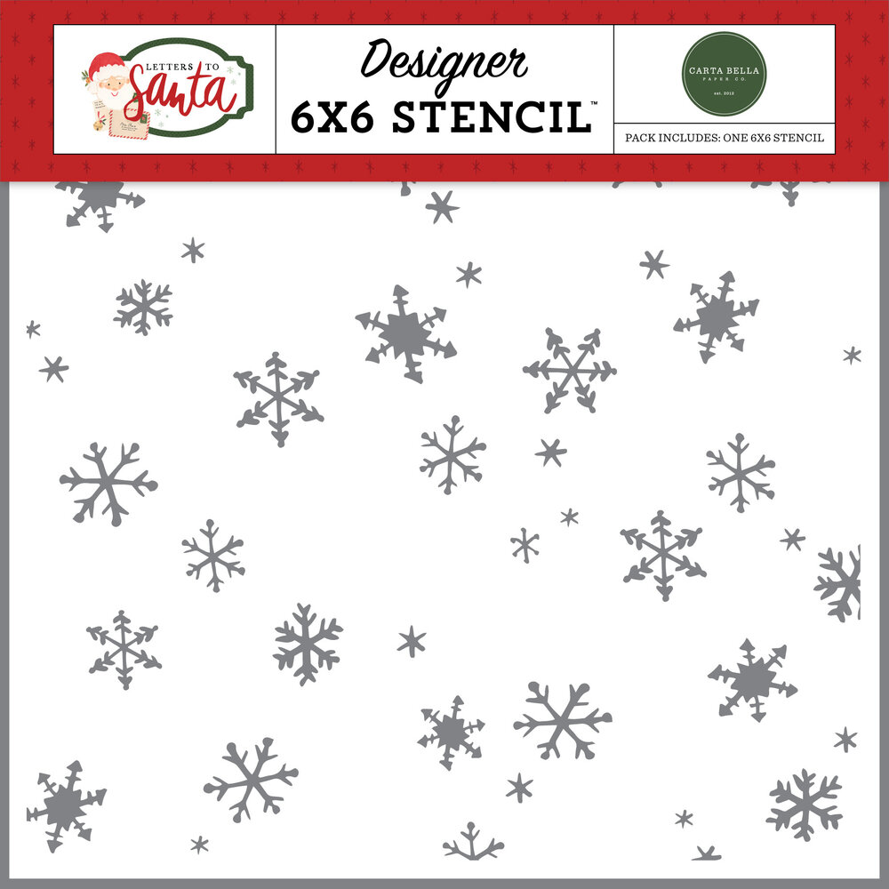 Carta Bella Christmas Day Snowfall Stencil (CBLS155033) (OUTLET)