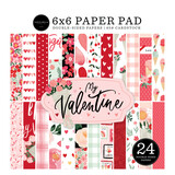 Carta Bella My Valentine 6x6 Inch Paper Pad (CBMV294023) (OUTLET)
