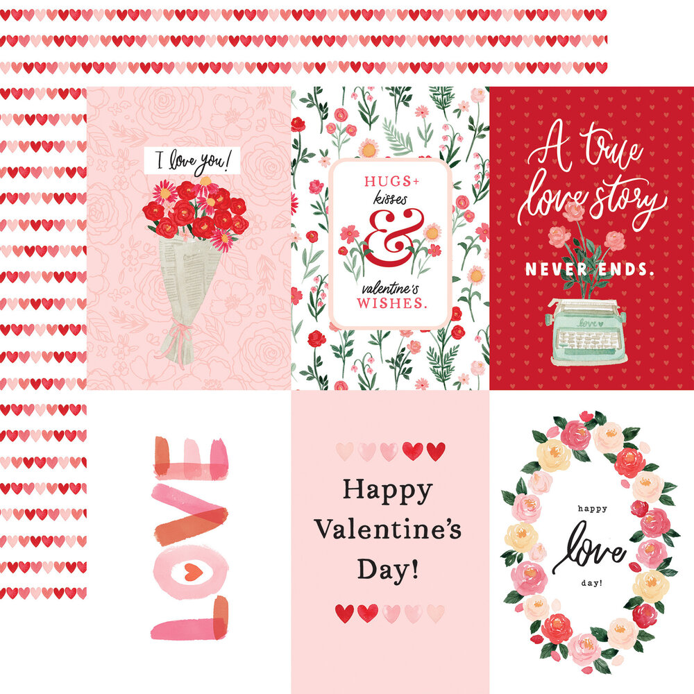 Carta Bella My Valentine 6x6 Inch Paper Pad (CBMV294023) (OUTLET)