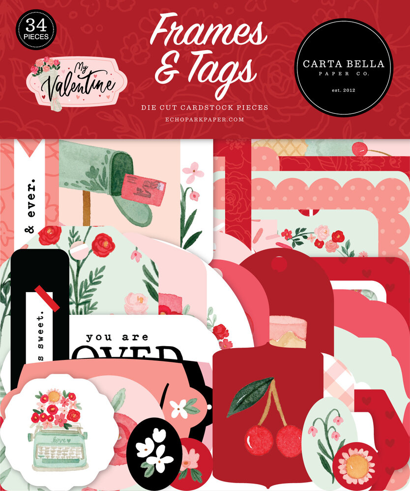 Carta Bella My Valentine Frames & Tags (CBMV294025) (OUTLET)