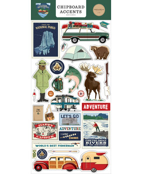 Carta Bella Outdoor Adventures Chipboard Accents (CBOA134021) (OUTLET) Carta Bella Outdoor Adventures Chipboard Accents (CBOA134021) (OUTLET)