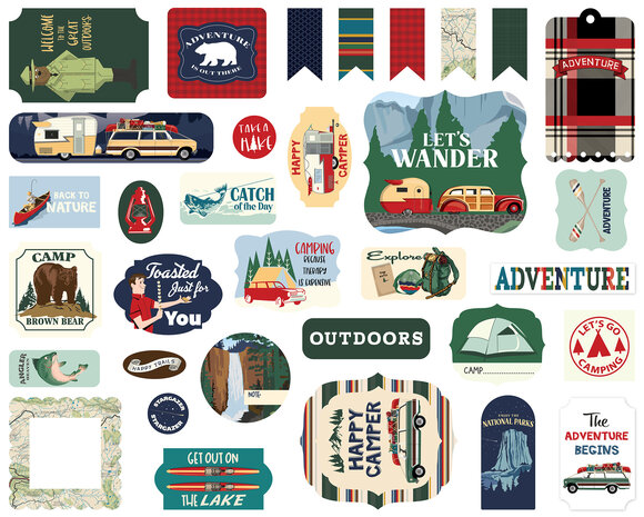 Carta Bella Outdoor Adventures Ephemera (CBOA134024) (OUTLET)