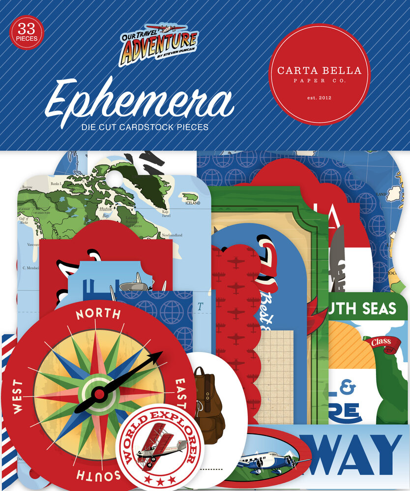 Carta Bella Our Travel Adventure Ephemera (CBOTA131024) (OUTLET)