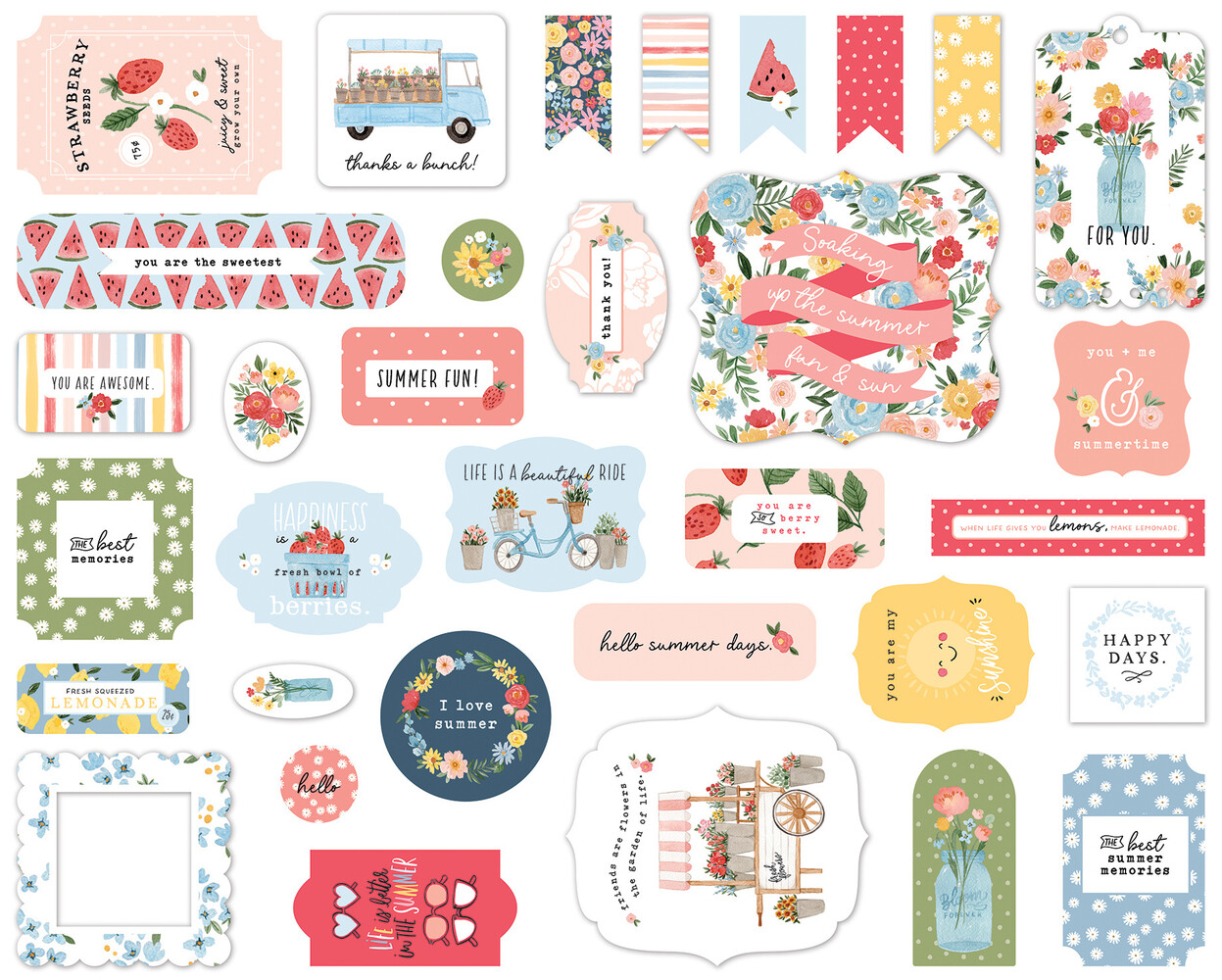 Carta Bella Summer Ephemera (CBS133024) (OUTLET)