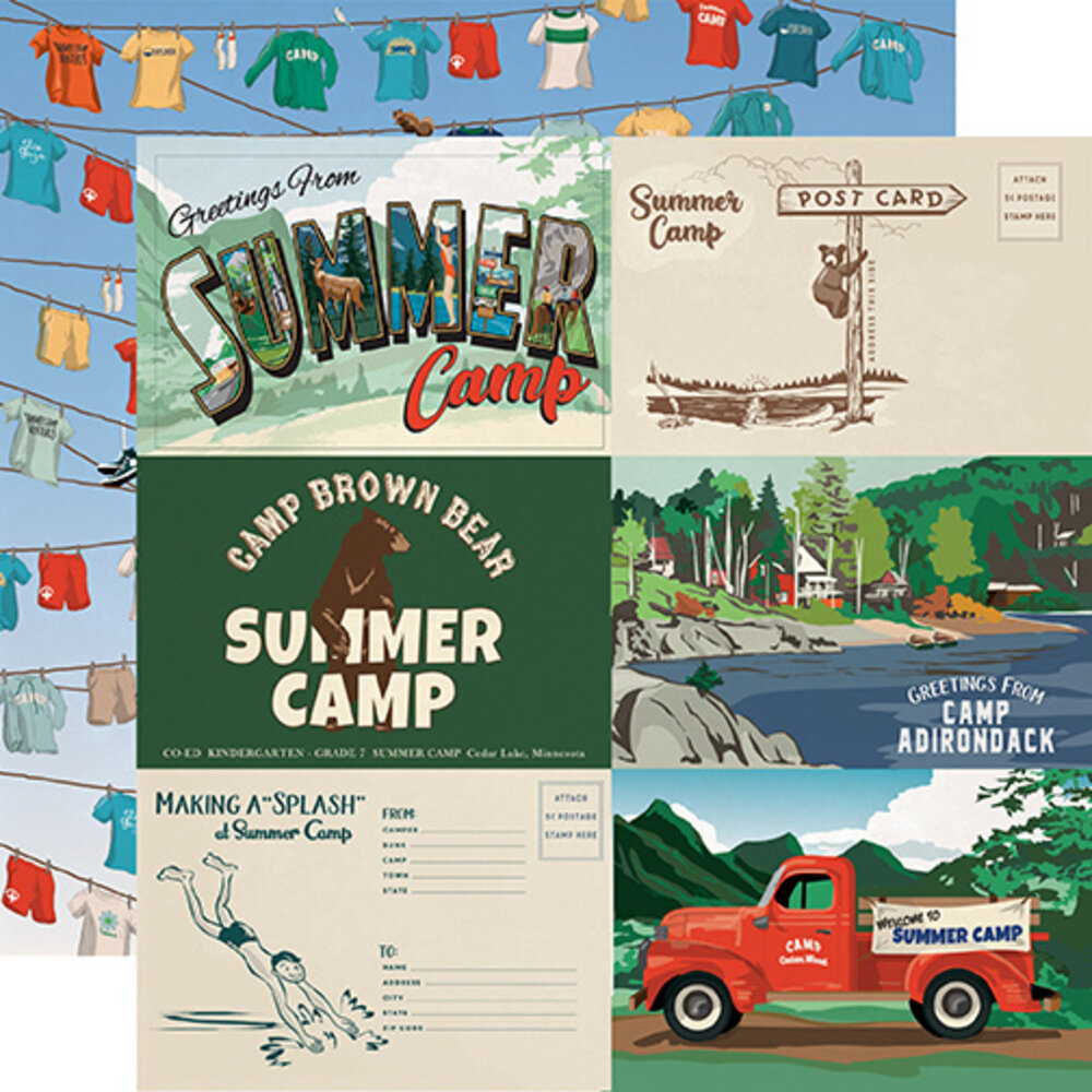 Carta Bella Summer Camp 6x6 Inch Paper Pad (CBSC119023) (OUTLET)