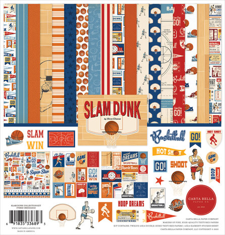 Carta Bella Slam Dunk 12x12 Inch Collection Kit (CBSD345016) (OUTLET) Carta Bella Slam Dunk 12x12 Inch Collection Kit (CBSD345016) (OUTLET)