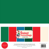 Carta Bella Season's Greetings 12x12 Inch Coordinating Solids Paper Pack (CBSG329015) (OUTLET)