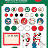 Carta Bella Season's Greetings Adhesive Brads (CBSG329020) (OUTLET)