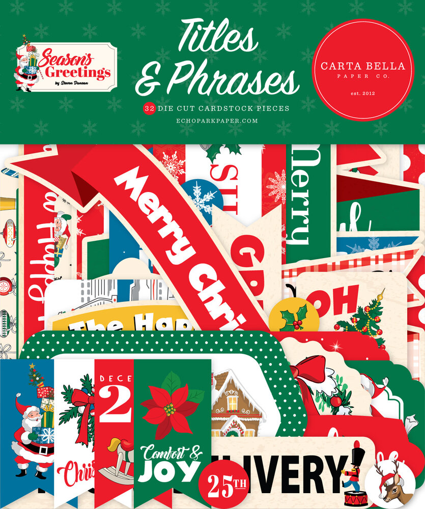 Carta Bella Season's Greetings Titles & Phrases (CBSG329032) (OUTLET)