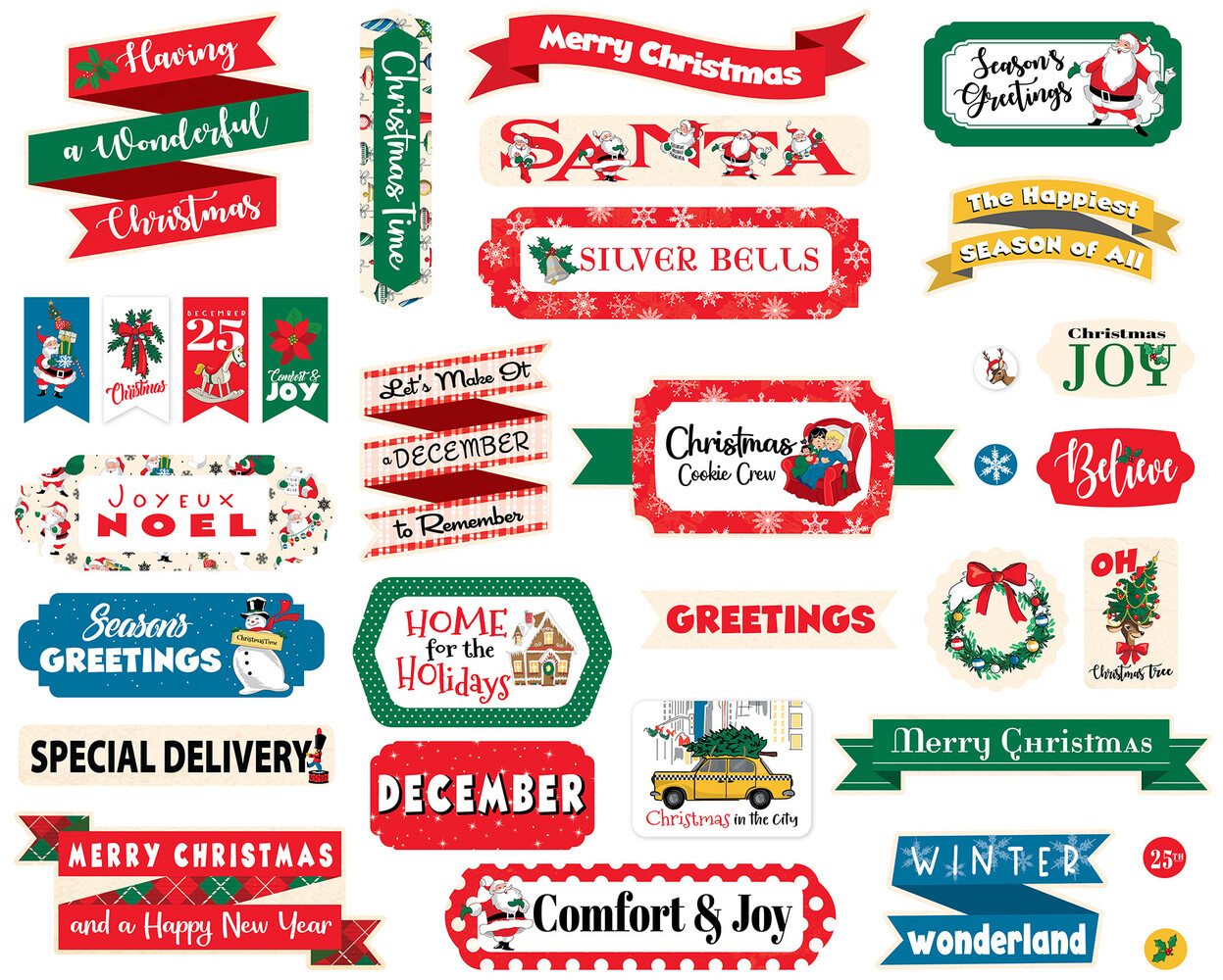 Carta Bella Season's Greetings Titles & Phrases (CBSG329032) (OUTLET)
