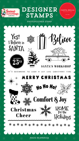 Carta Bella Christmas Cab Designer Stamps (CBSG329040) (OUTLET)