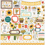 Carta Bella Sunflower Summer 12x12 Inch Element Sticker (CBSS368014) (OUTLET)