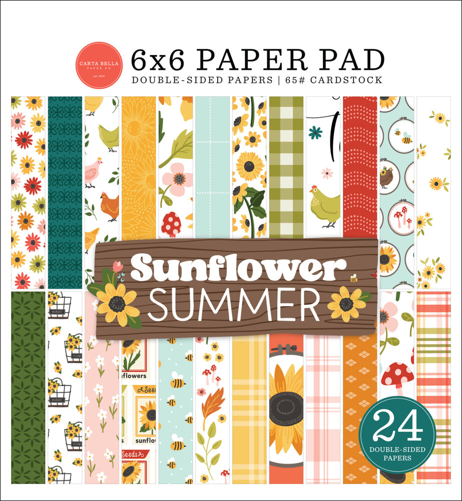 Carta Bella Sunflower Summer 6x6 Inch Paper Pad (CBSS368023) (OUTLET)
