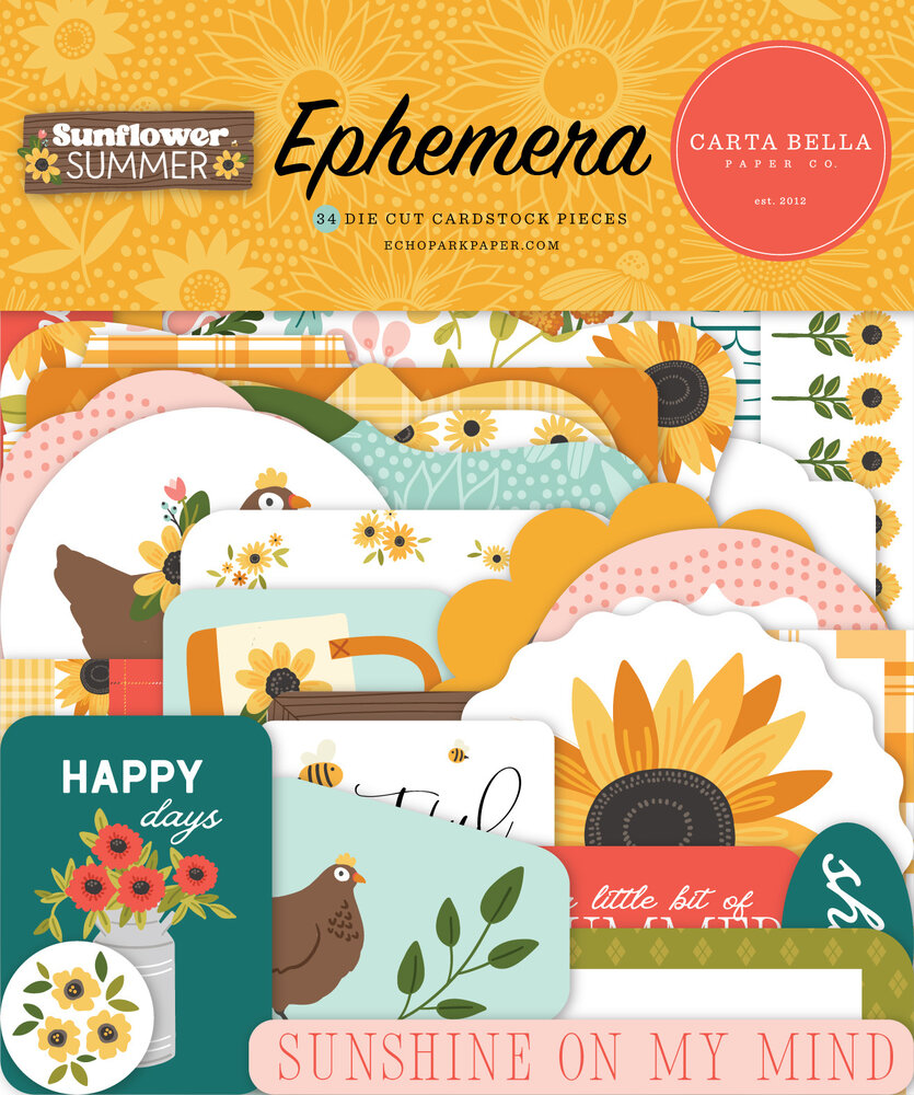 Carta Bella Sunflower Summer Ephemera (CBSS368024) (OUTLET)