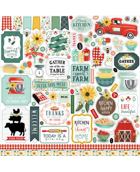 Carta Bella Sunflower Market Element Sticker (CBSUN144014) (OUTLET)