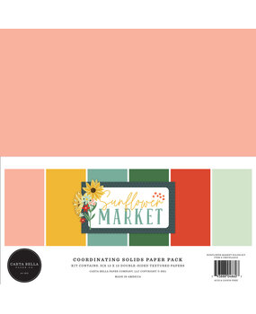 Carta Bella Sunflower Market 12x12 Inch Coordinating Solids Paper Pack (CBSUN144015) (OUTLET)