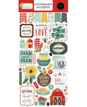 Carta Bella Sunflower Market Chipboard Accents (CBSUN144021) (OUTLET)