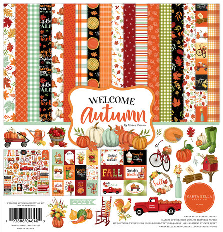 Carta Bella Welcome Autumn 12x12 Inch Collection Kit (CBWA138016) (OUTLET)