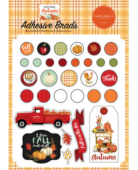 Carta Bella Welcome Autumn Adhesive Brads (CBWA138020) (OUTLET) Carta Bella Welcome Autumn Adhesive Brads (CBWA138020) (OUTLET)
