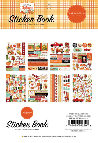 Carta Bella Welcome Autumn Sticker Book (CBWA138029) (OUTLET)