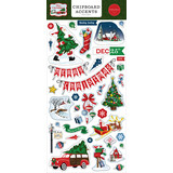 Carta Bella White Christmas Chipboard Accents (CBWC156021) (OUTLET)